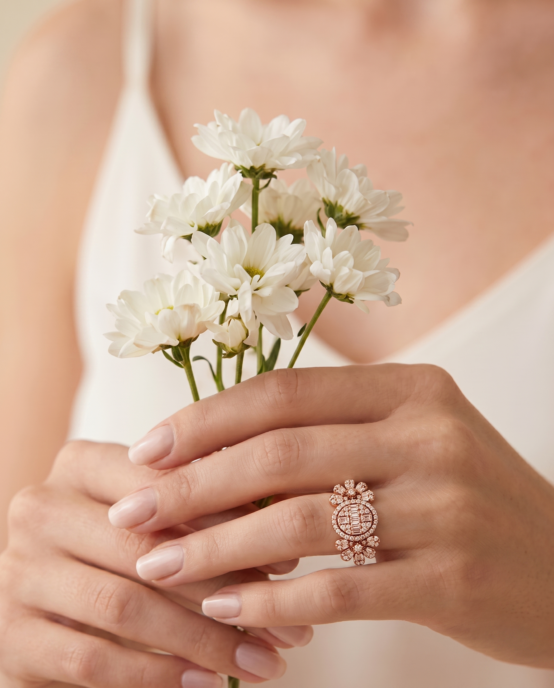 Baguette Cluster Statement Ring