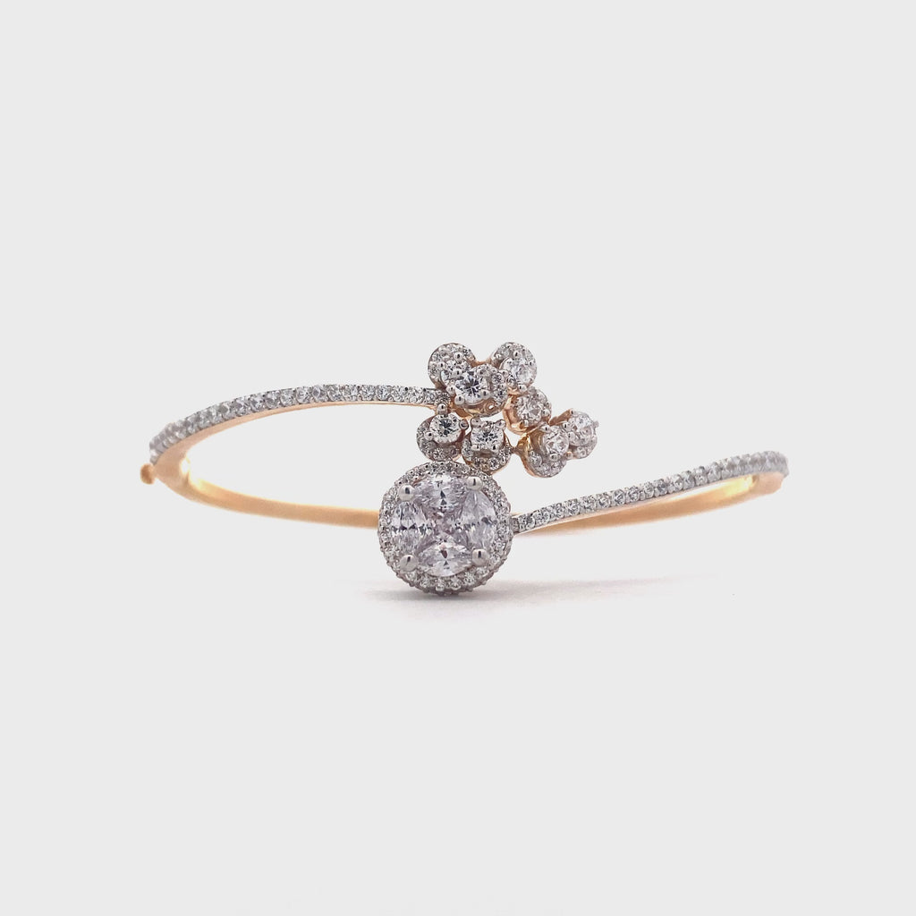 Moissanite Cluster Bangle