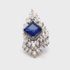 Sapphire Crown Cocktail Ring