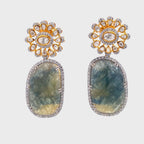 Aqua Marquise Crystal Drop Earrings