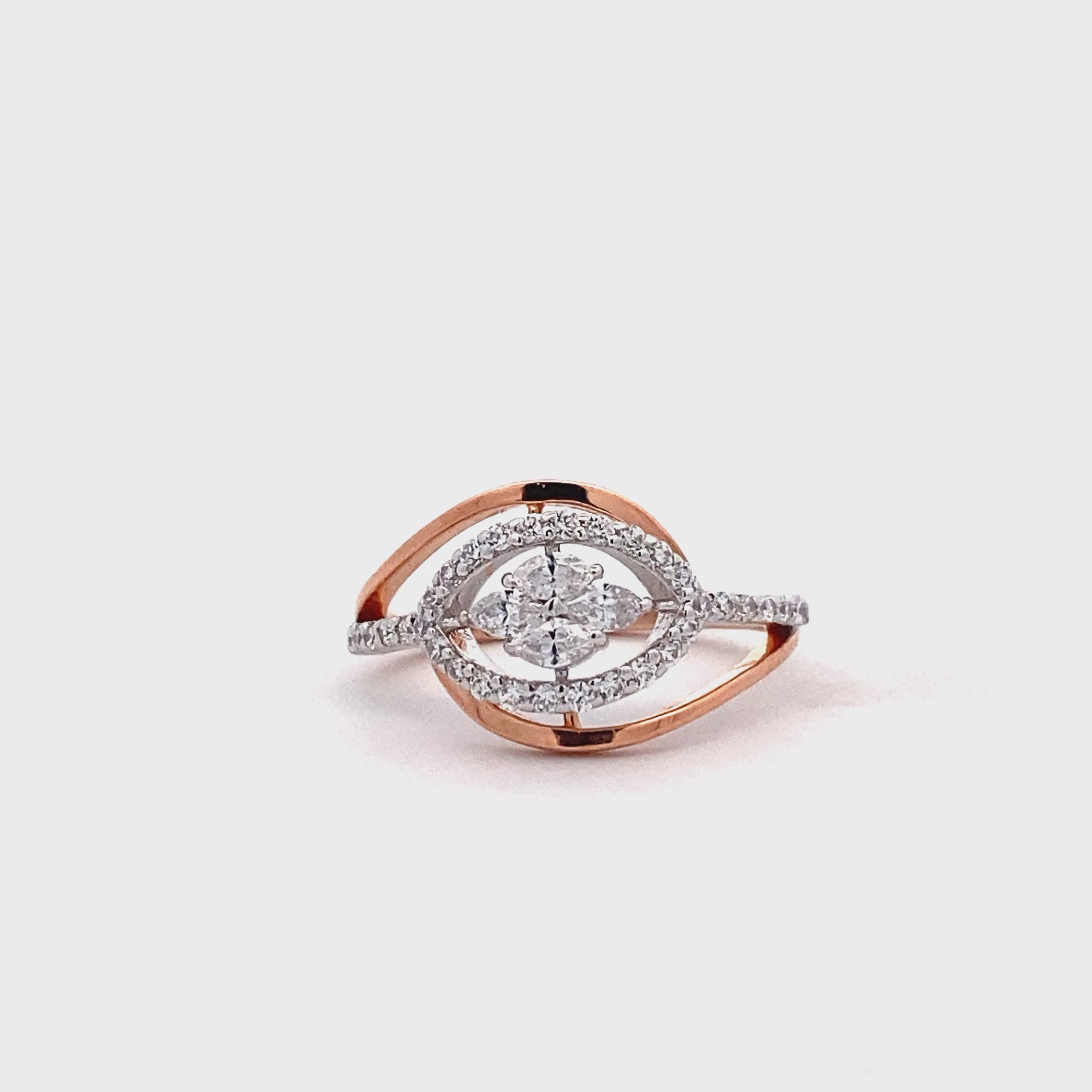 Oval Halo Silver Ring