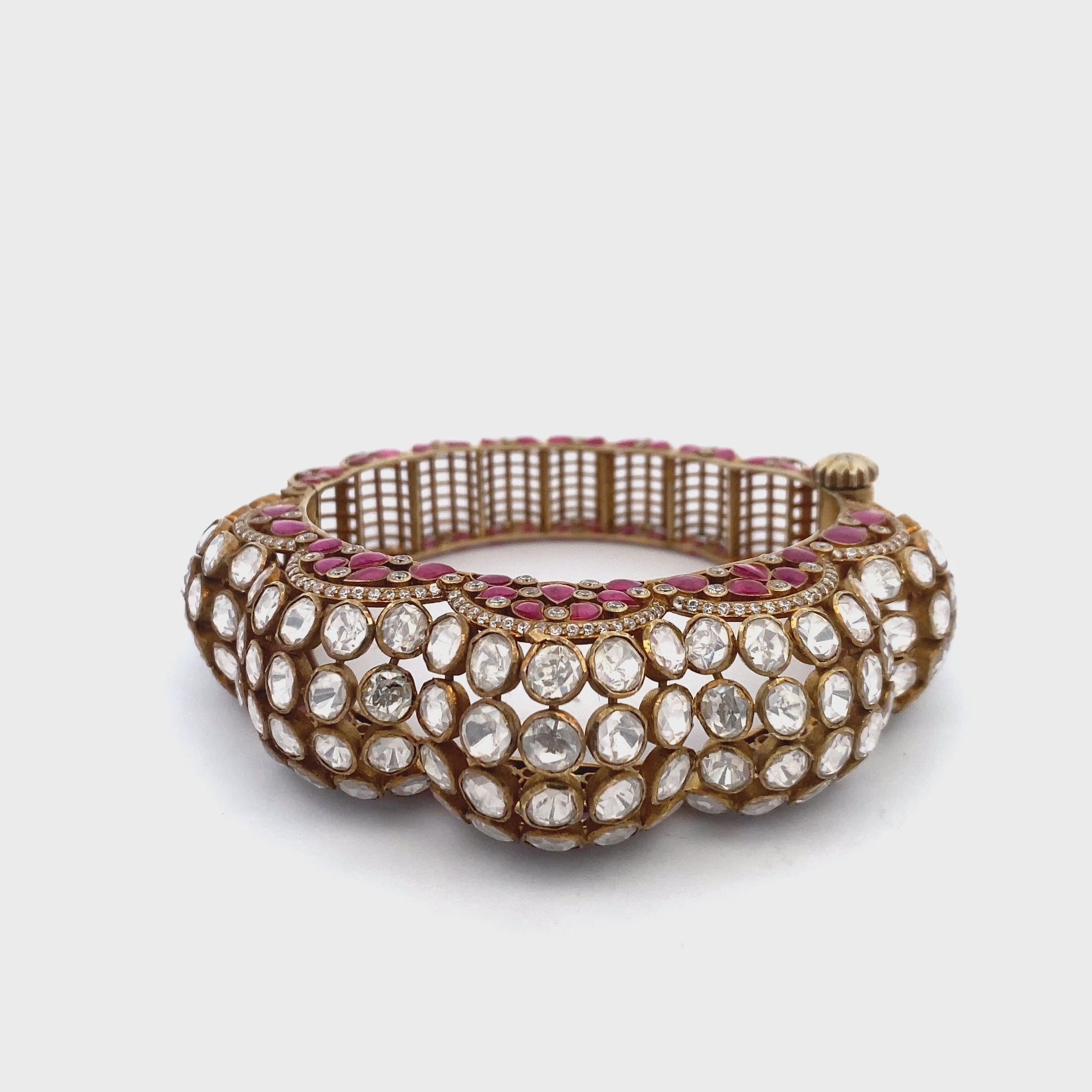 Imperial Moissanite Ruby Bangle