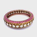 Ruby Moissanite Eternity Bangle