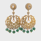 Pearl Emerald Bead Earring