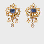 Sapphire Pearl Drop Earrings